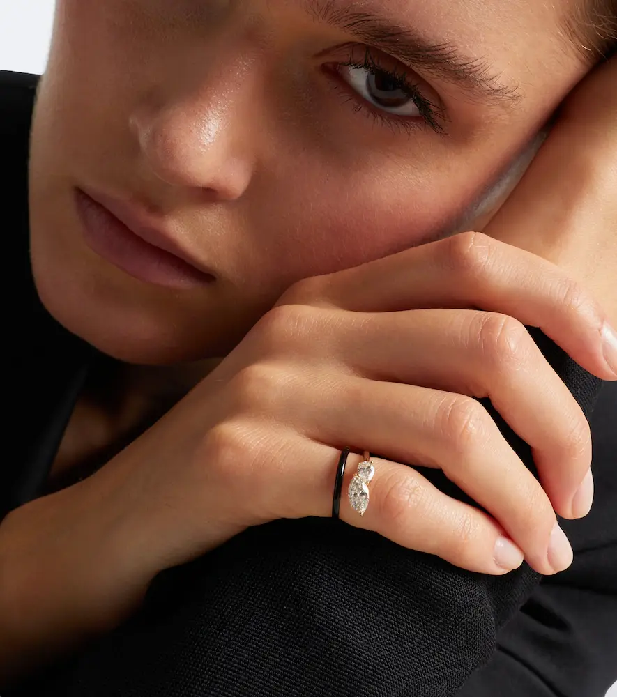 Kamyen Emily 18kt gold and enamel ring with diamonds | Thumbnail 4 Kamyen Emily 18kt gold and enamel ring with diamonds | Thumbnail 4