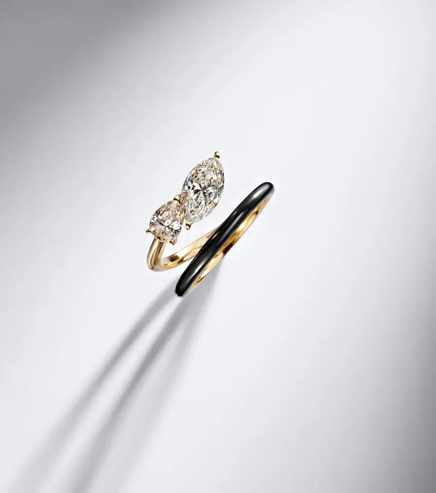 Kamyen Emily 18kt gold and enamel ring with diamonds | Thumbnail 5 Kamyen Emily 18kt gold and enamel ring with diamonds | Thumbnail 5