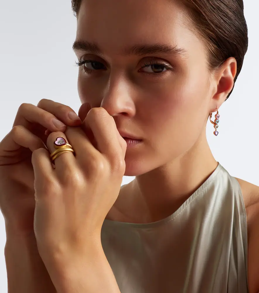 Kamyen Love Loop 18kt gold and enamel ring with diamond | Thumbnail 4 Kamyen Love Loop 18kt gold and enamel ring with diamond | Thumbnail 4