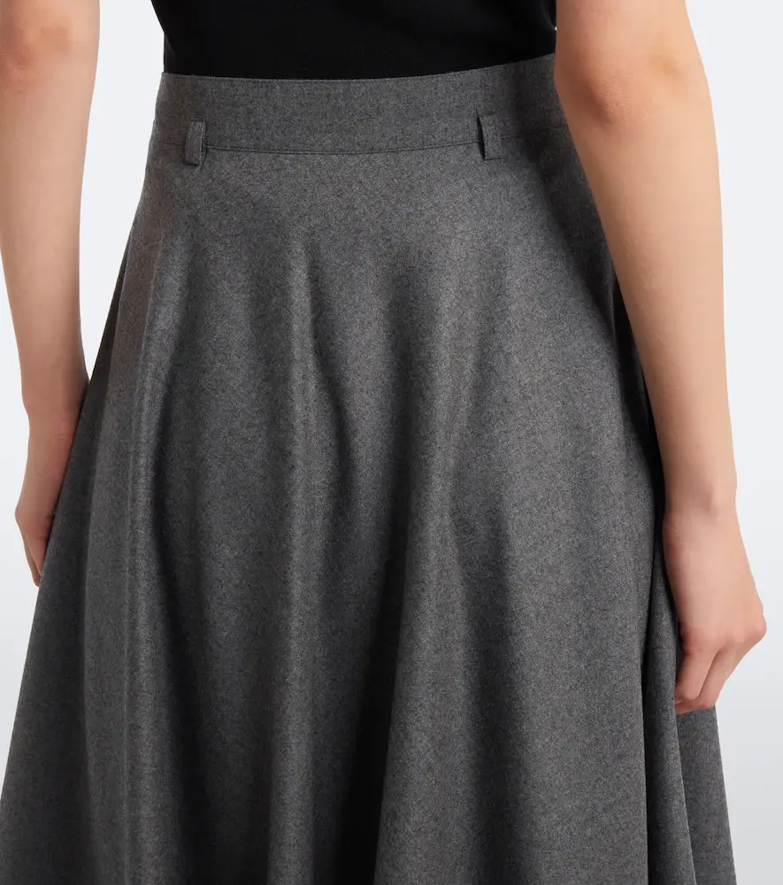 Max Mara Belted pleated cashmere-blend midi skirt | Thumbnail 6 Max Mara Belted pleated cashmere-blend midi skirt | Thumbnail 6