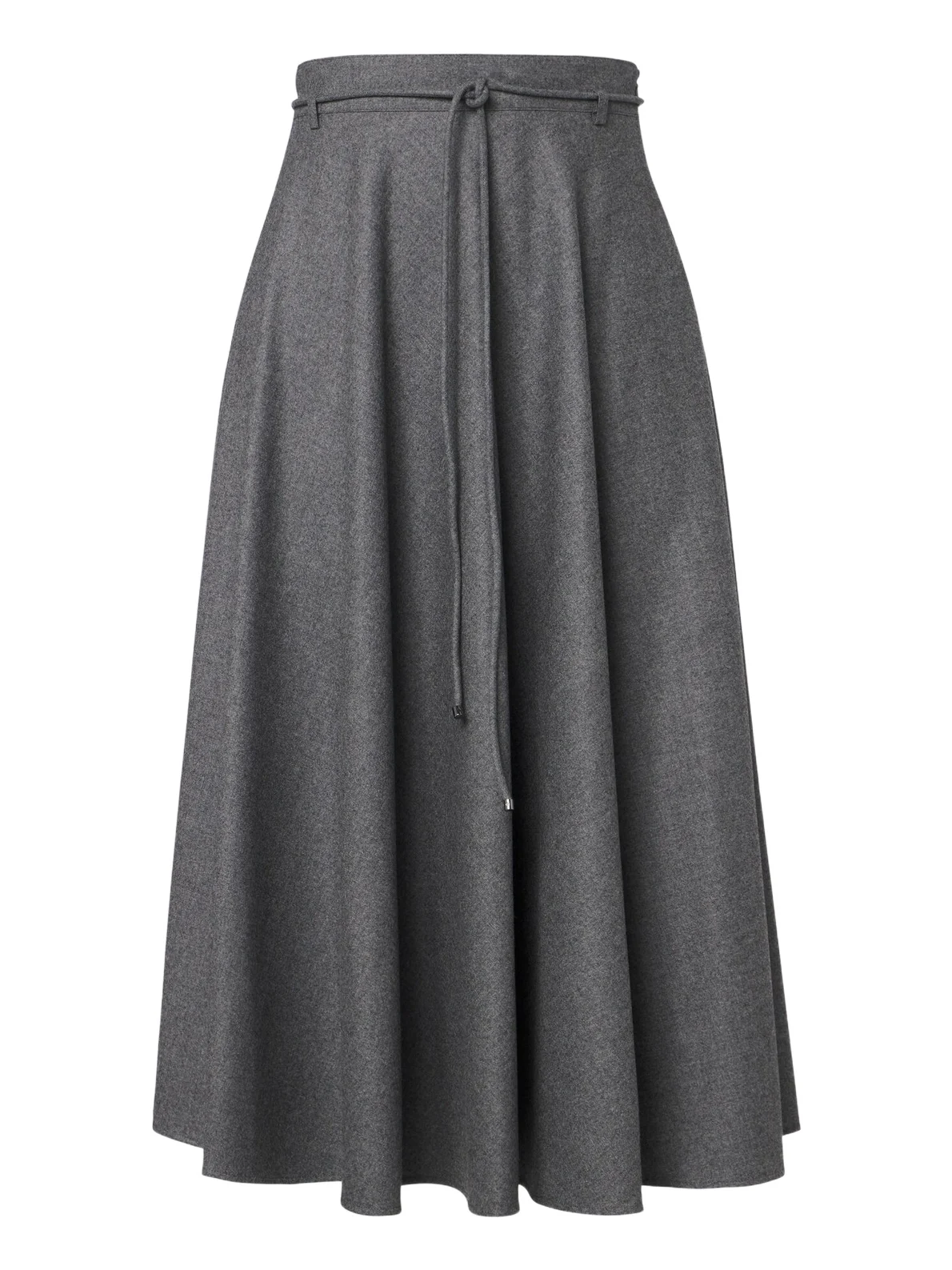 Max Mara Belted pleated cashmere-blend midi skirt