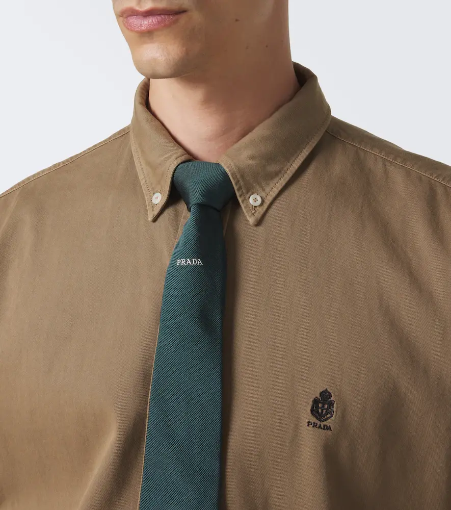 Prada Logo silk tie | Thumbnail 3 Prada Logo silk tie | Thumbnail 3