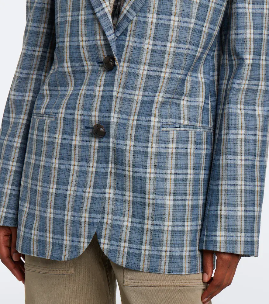 Acne Studios Plaid wool mouliné blazer | Thumbnail 2 Acne Studios Plaid wool mouliné blazer | Thumbnail 2
