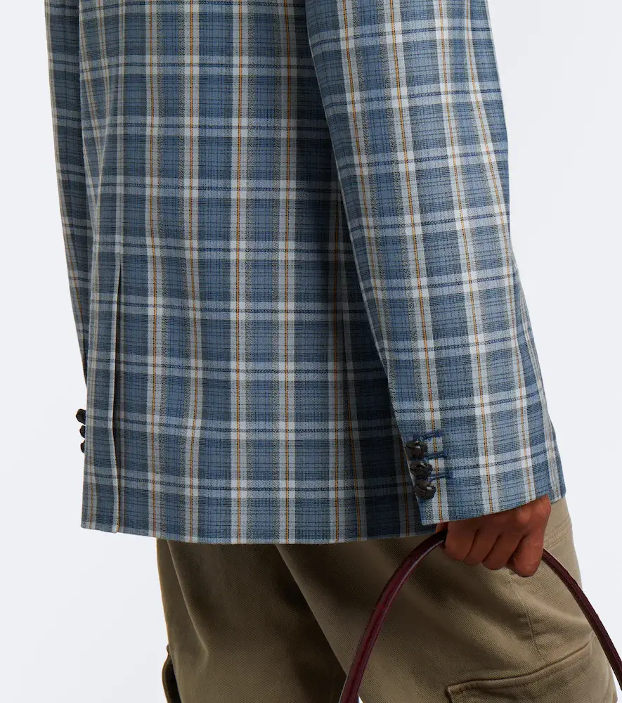 Acne Studios Plaid wool mouliné blazer | Thumbnail 3 Acne Studios Plaid wool mouliné blazer | Thumbnail 3