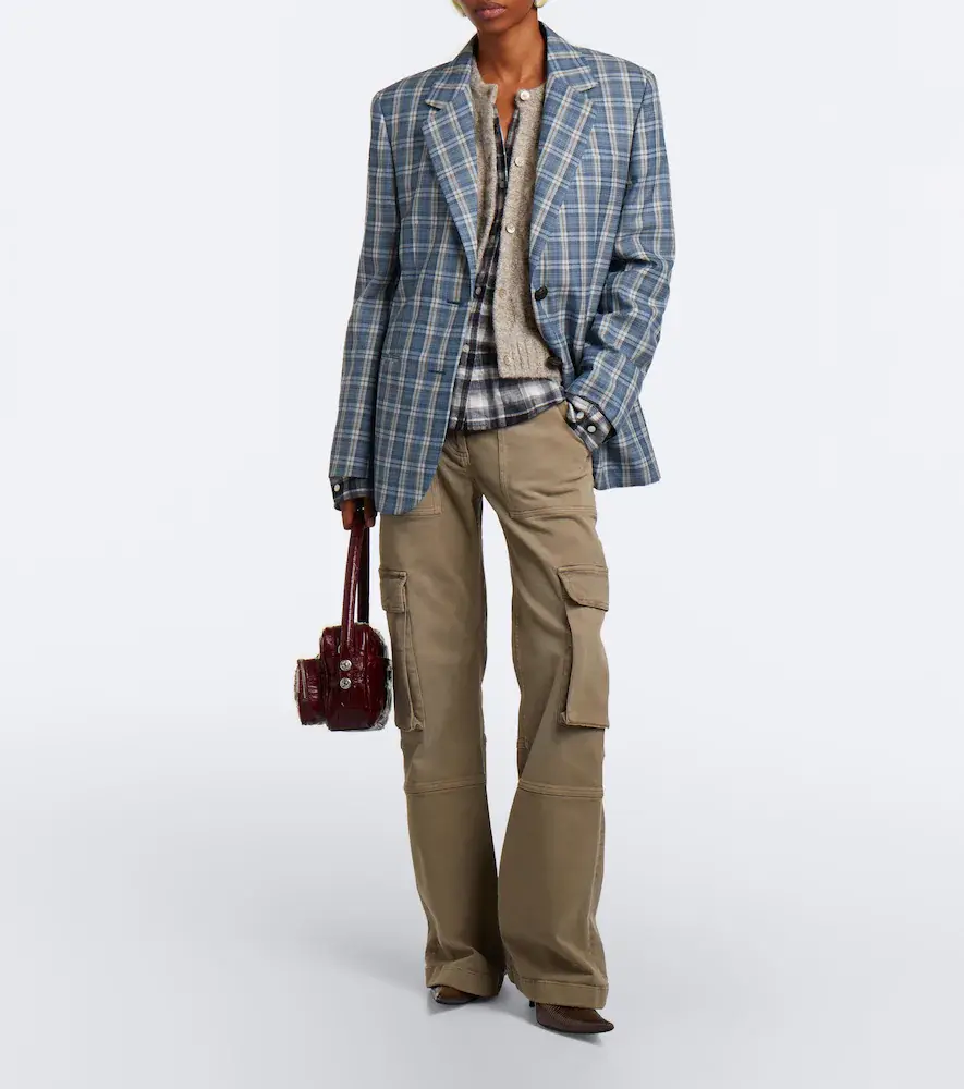 Acne Studios Plaid wool mouliné blazer | Thumbnail 5 Acne Studios Plaid wool mouliné blazer | Thumbnail 5