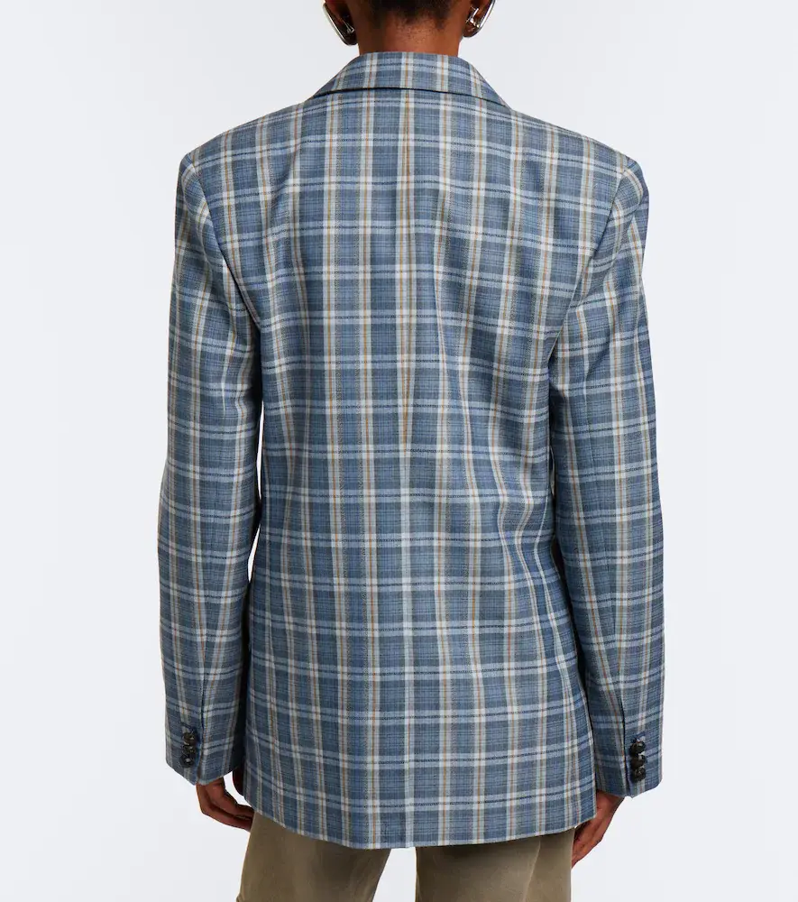 Acne Studios Plaid wool mouliné blazer | Thumbnail 6 Acne Studios Plaid wool mouliné blazer | Thumbnail 6
