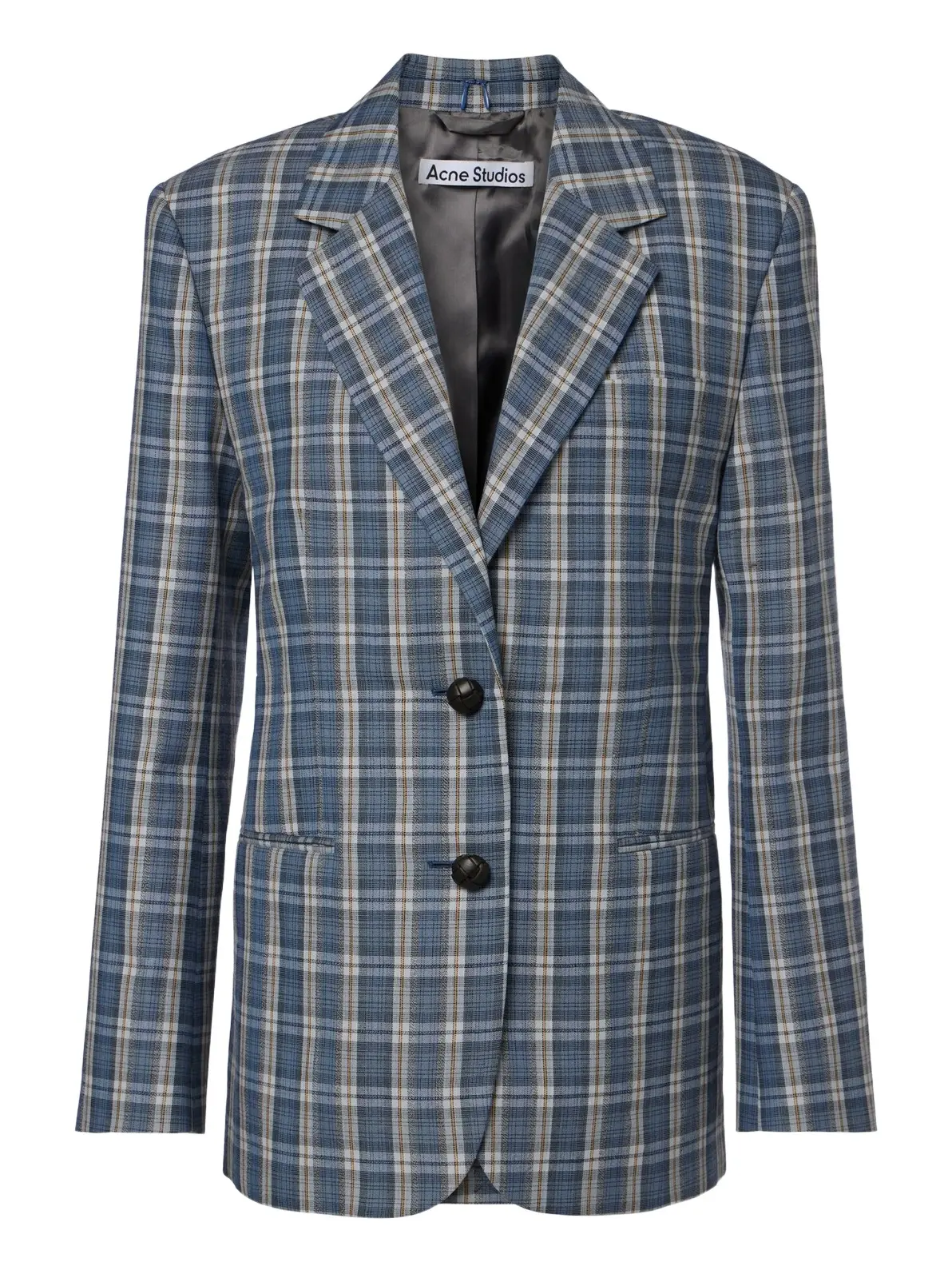Acne Studios Plaid wool mouliné blazer