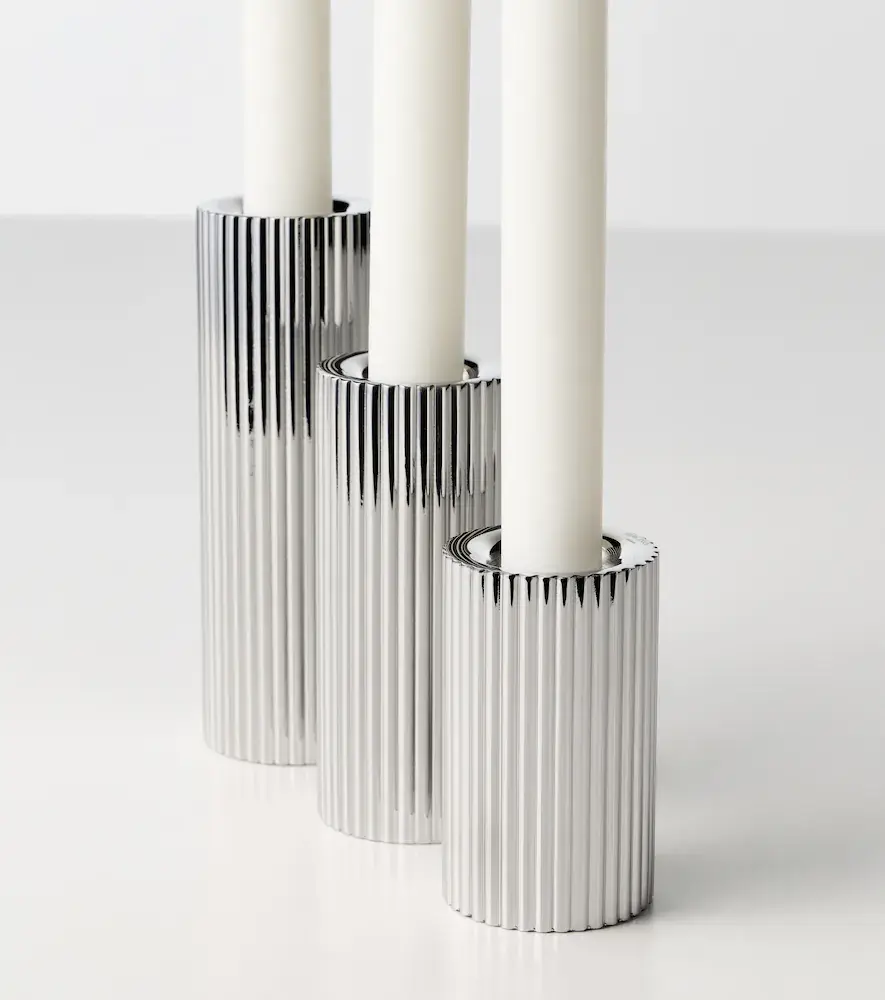 Georg Jensen Bernadotte set of 3 stainless steel candle holders by Sigvard Bernadotte | Thumbnail 2 Georg Jensen Bernadotte set of 3 stainless steel candle holders by Sigvard Bernadotte | Thumbnail 2