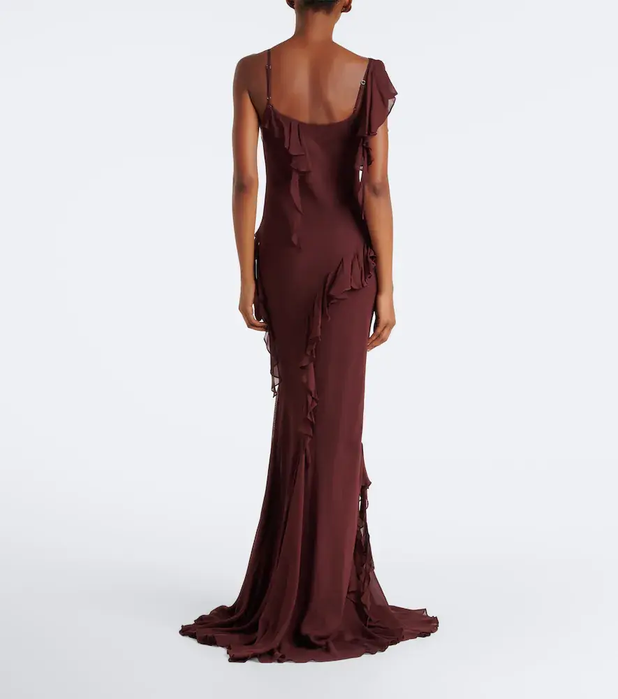 DE LA VALI Mayara ruffled scarf-detail georgette gown | Thumbnail 5 DE LA VALI Mayara ruffled scarf-detail georgette gown | Thumbnail 5