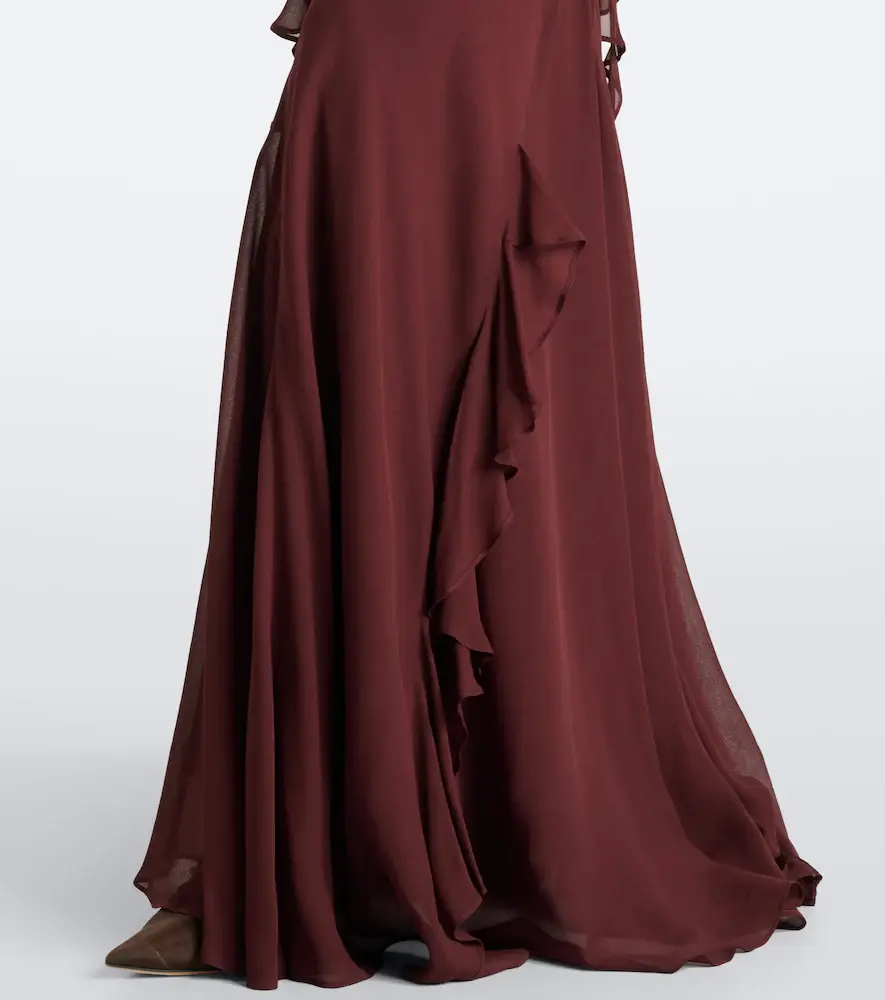 DE LA VALI Mayara ruffled scarf-detail georgette gown | Thumbnail 6 DE LA VALI Mayara ruffled scarf-detail georgette gown | Thumbnail 6