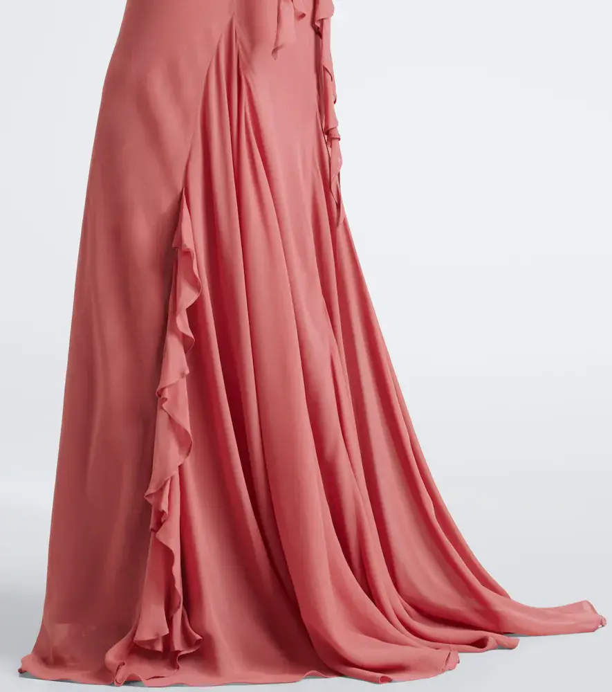 DE LA VALI Mayara ruffled scarf-detail georgette gown | Thumbnail 7 DE LA VALI Mayara ruffled scarf-detail georgette gown | Thumbnail 7