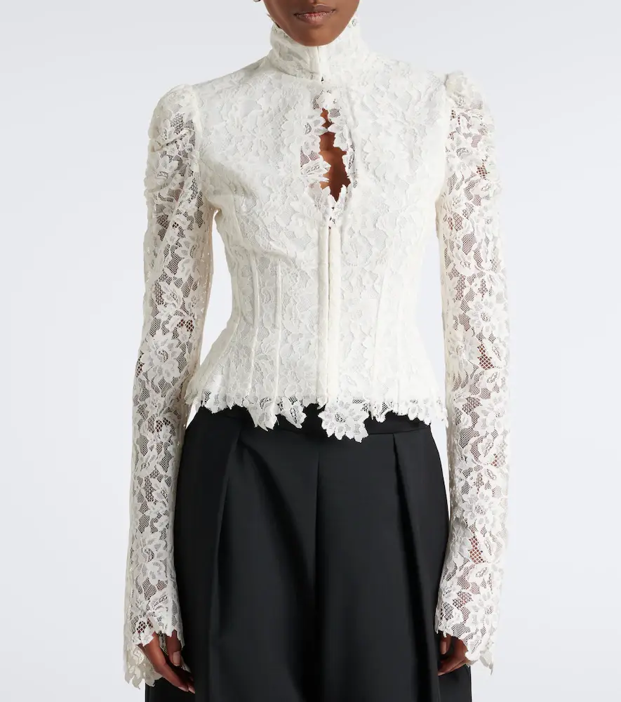 DE LA VALI Vitalis lace cotton-blend corset top | Thumbnail 2 DE LA VALI Vitalis lace cotton-blend corset top | Thumbnail 2