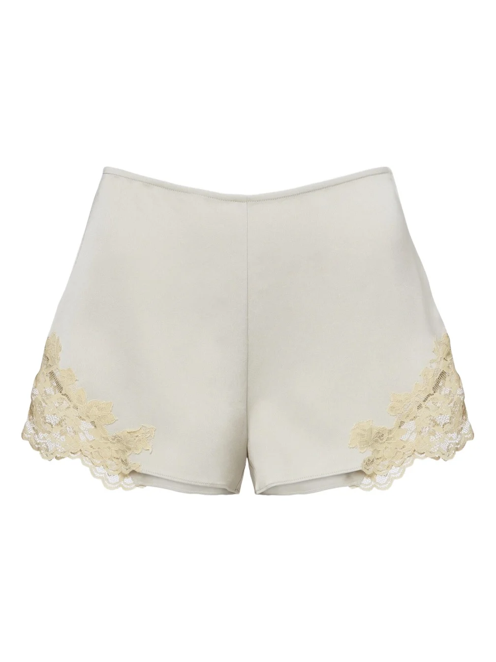 DE LA VALI Reparo lace-trimmed crêpe shorts