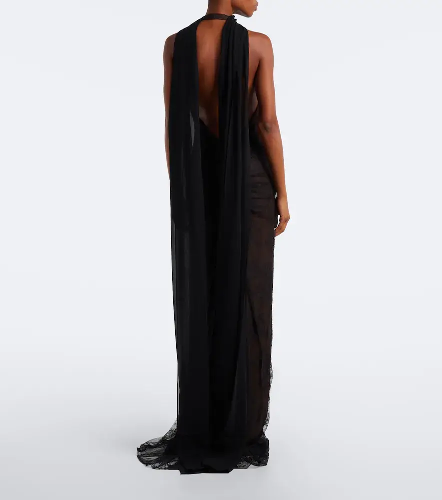 DE LA VALI Amora gathered open-back lace tulle gown | Thumbnail 2 DE LA VALI Amora gathered open-back lace tulle gown | Thumbnail 2