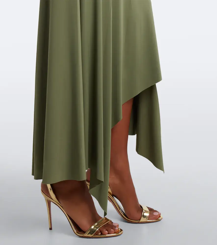 DE LA VALI Hela asymmetric ruched jersey mididress | Thumbnail 4 DE LA VALI Hela asymmetric ruched jersey mididress | Thumbnail 4