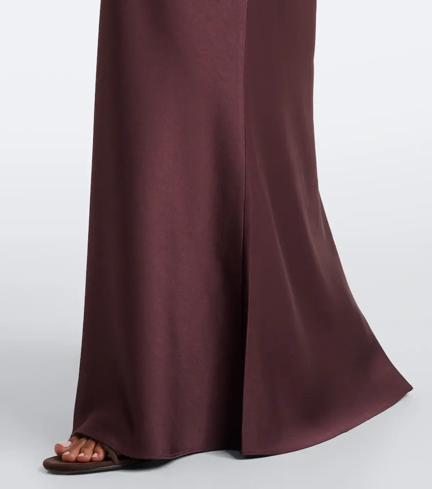 DE LA VALI Maeve lace-trimmed satin gown | Thumbnail 2