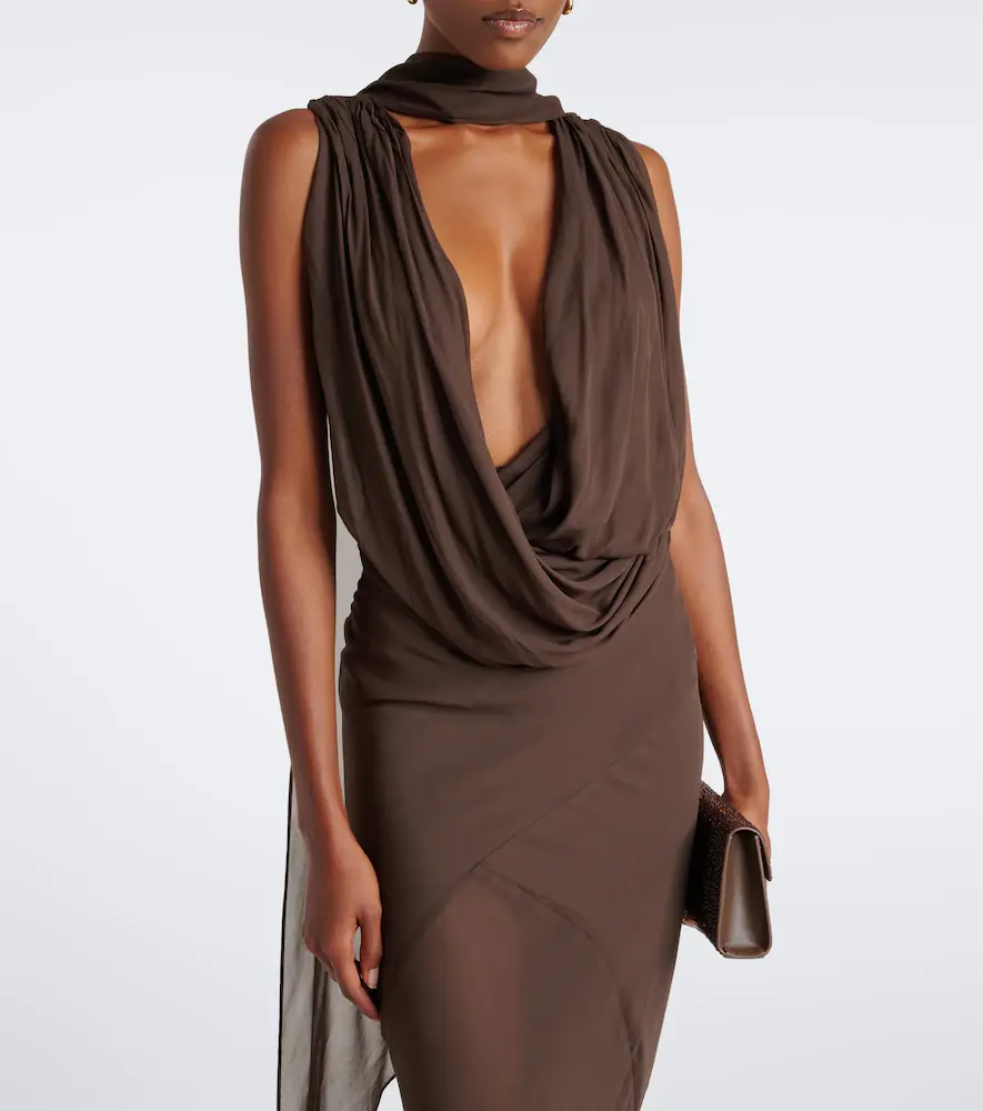 DE LA VALI Isolde draped goergette top | Thumbnail 5 DE LA VALI Isolde draped goergette top | Thumbnail 5