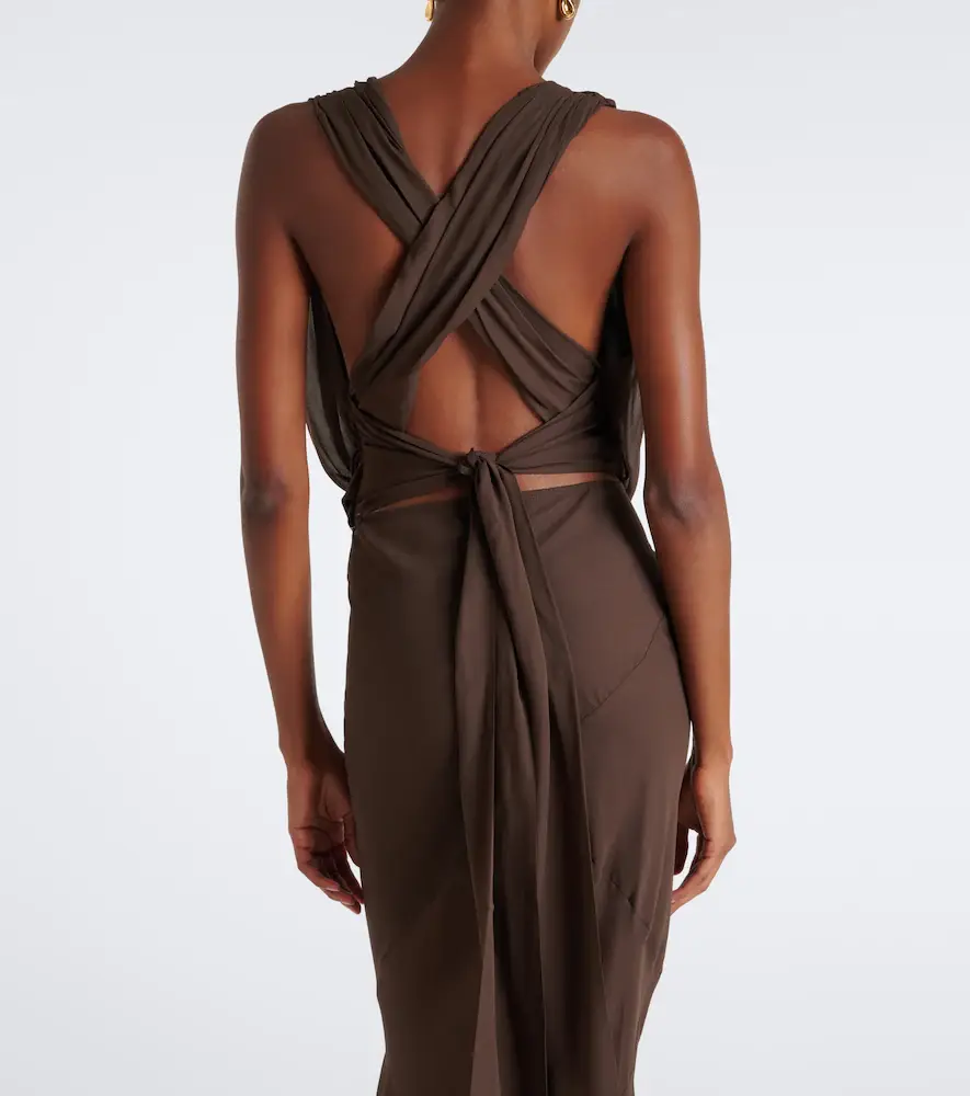 DE LA VALI Isolde draped goergette top | Thumbnail 6 DE LA VALI Isolde draped goergette top | Thumbnail 6