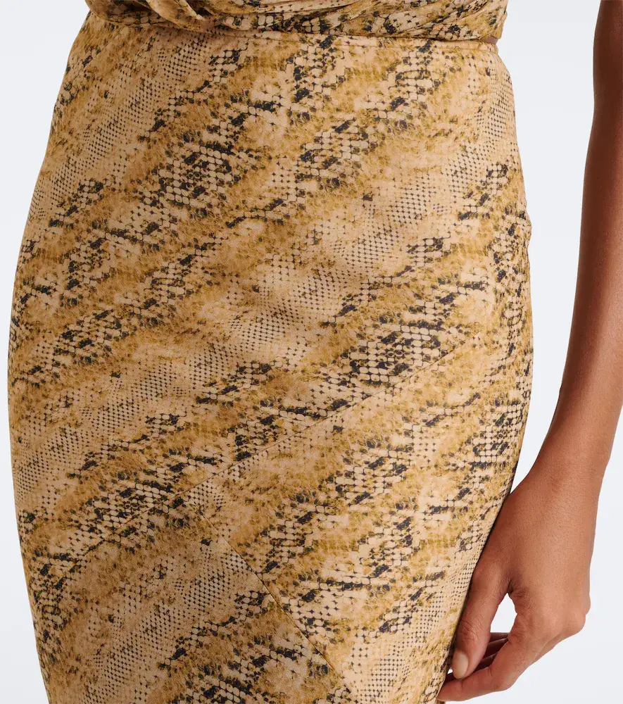 DE LA VALI Oryx snake-print georgette maxi skirt | Thumbnail 3 DE LA VALI Oryx snake-print georgette maxi skirt | Thumbnail 3