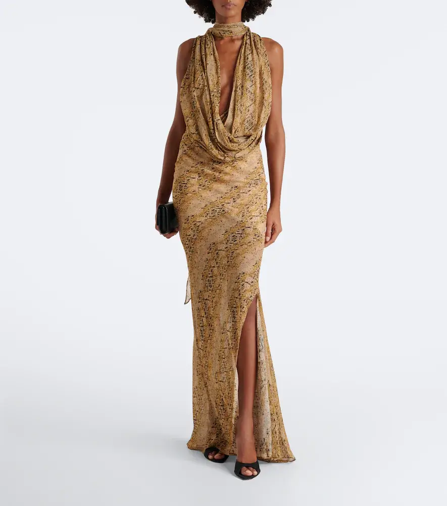 DE LA VALI Oryx snake-print georgette maxi skirt | Thumbnail 4 DE LA VALI Oryx snake-print georgette maxi skirt | Thumbnail 4