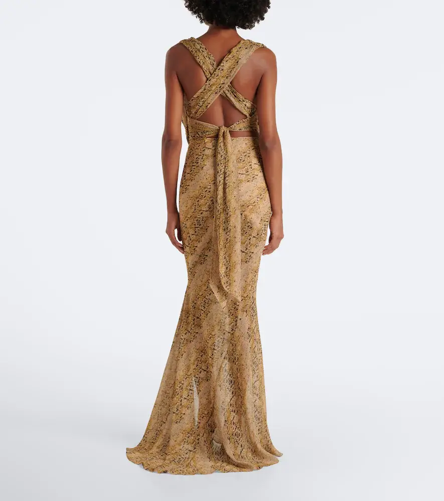 DE LA VALI Oryx snake-print georgette maxi skirt | Thumbnail 5 DE LA VALI Oryx snake-print georgette maxi skirt | Thumbnail 5