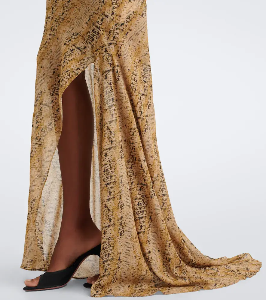 DE LA VALI Oryx snake-print georgette maxi skirt | Thumbnail 6 DE LA VALI Oryx snake-print georgette maxi skirt | Thumbnail 6