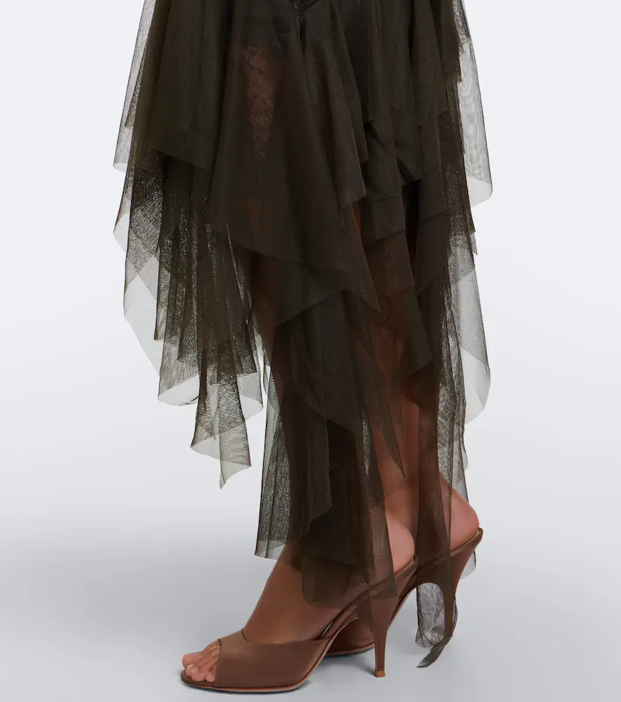 DE LA VALI Morwen tulle-trimmed lace cocktail dress | Thumbnail 2 DE LA VALI Morwen tulle-trimmed lace cocktail dress | Thumbnail 2
