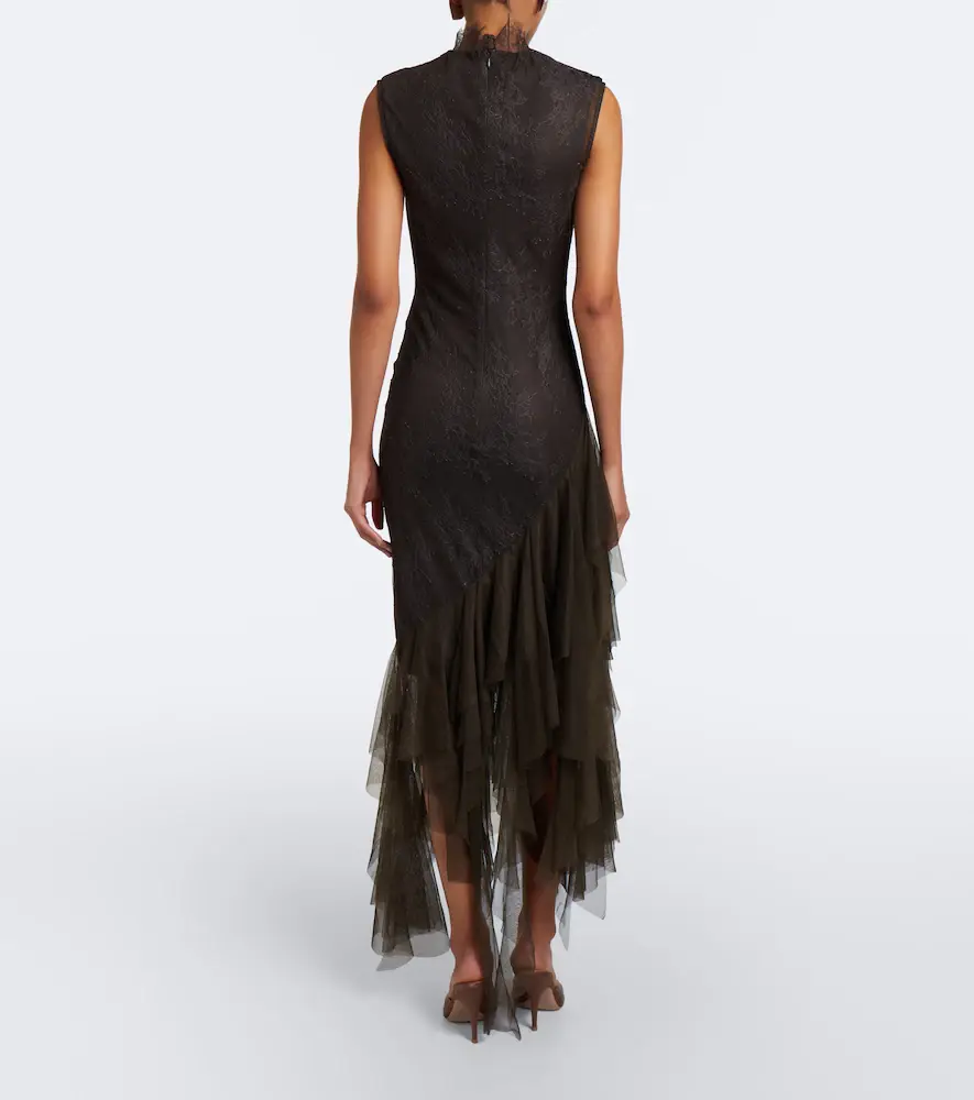DE LA VALI Morwen tulle-trimmed lace cocktail dress | Thumbnail 3 DE LA VALI Morwen tulle-trimmed lace cocktail dress | Thumbnail 3