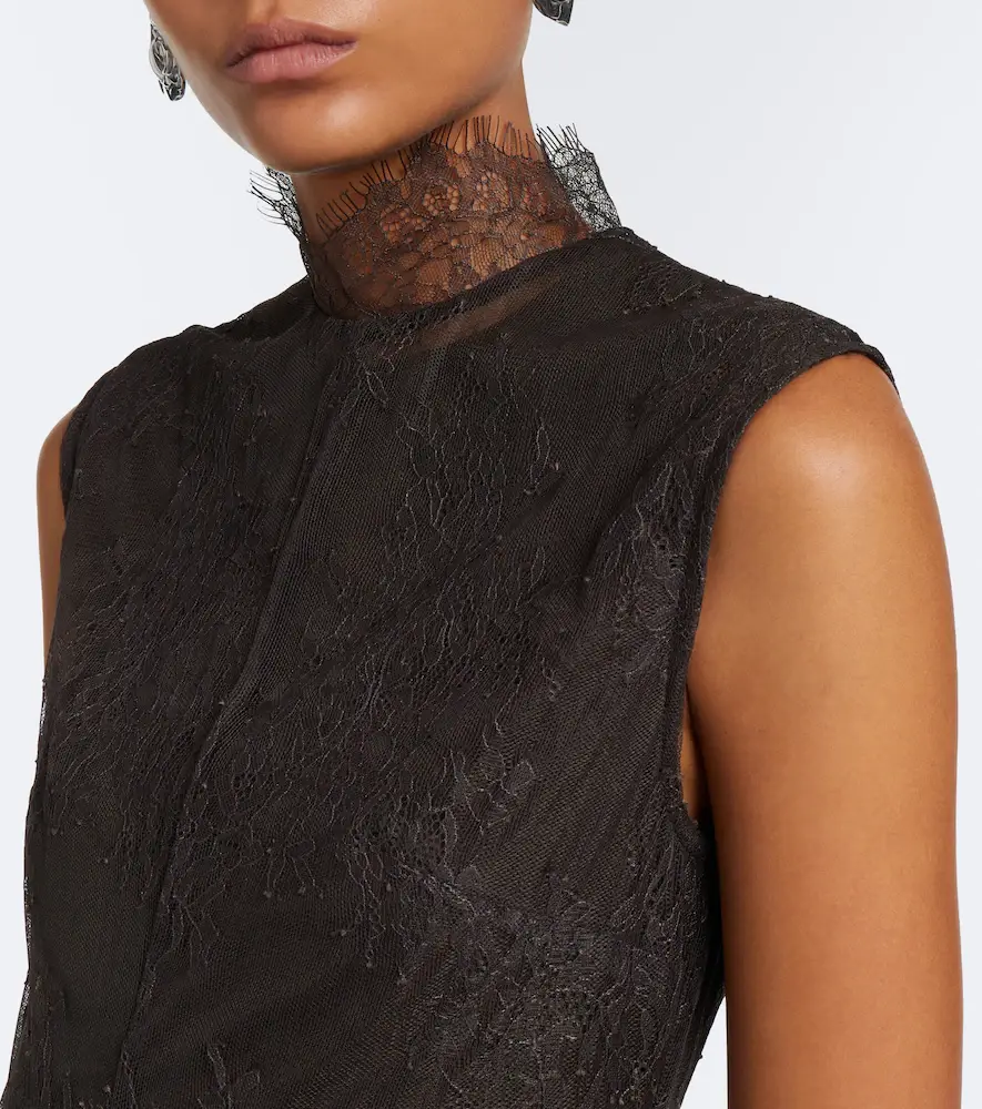 DE LA VALI Morwen tulle-trimmed lace cocktail dress | Thumbnail 4 DE LA VALI Morwen tulle-trimmed lace cocktail dress | Thumbnail 4