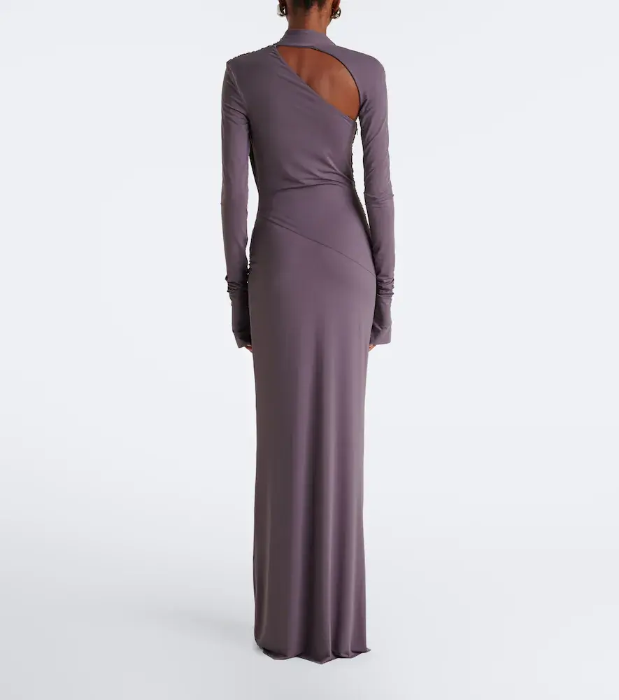 DE LA VALI Jade cutout asymmetric jersey gown | Thumbnail 2