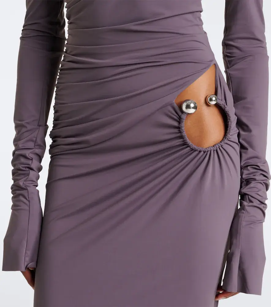 DE LA VALI Jade cutout asymmetric jersey gown | Thumbnail 5