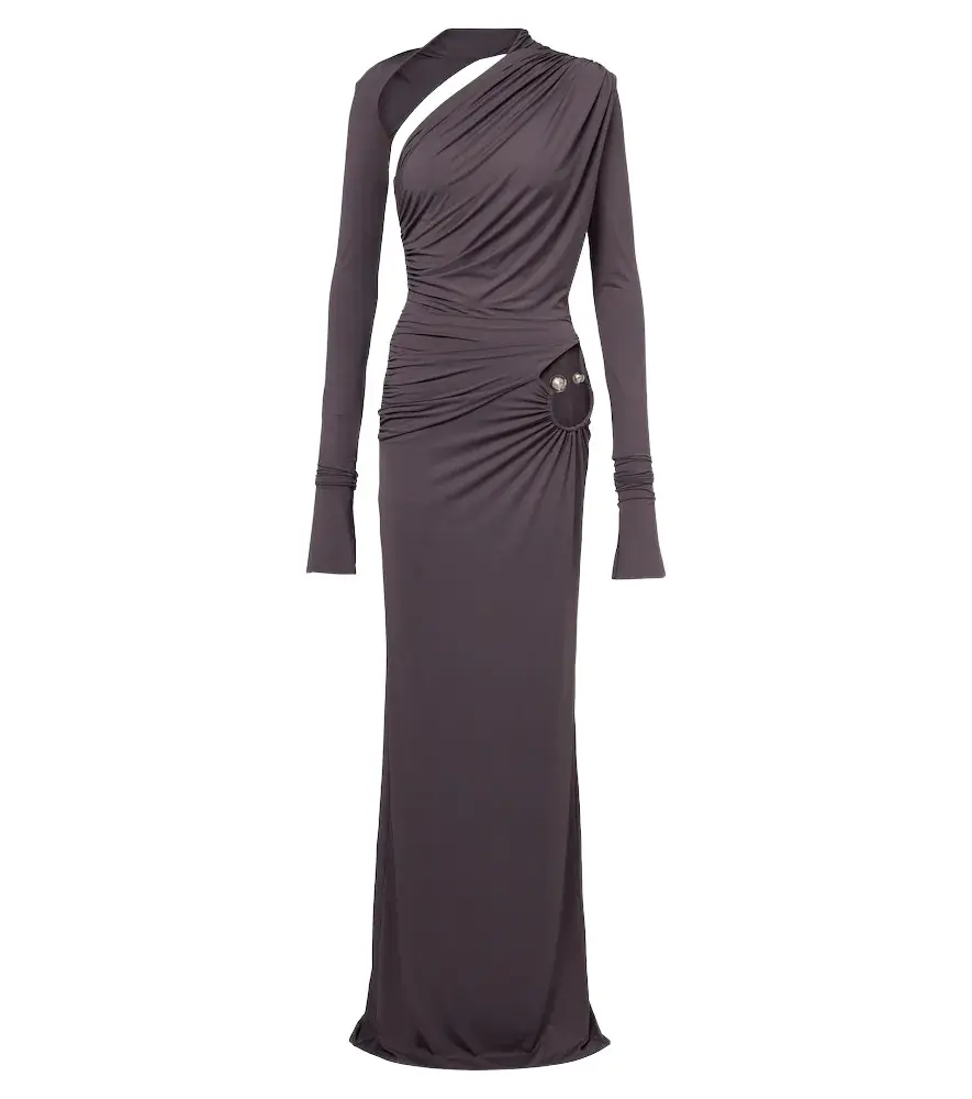 Jade cutout asymmetric jersey gown Jade cutout asymmetric jersey gown