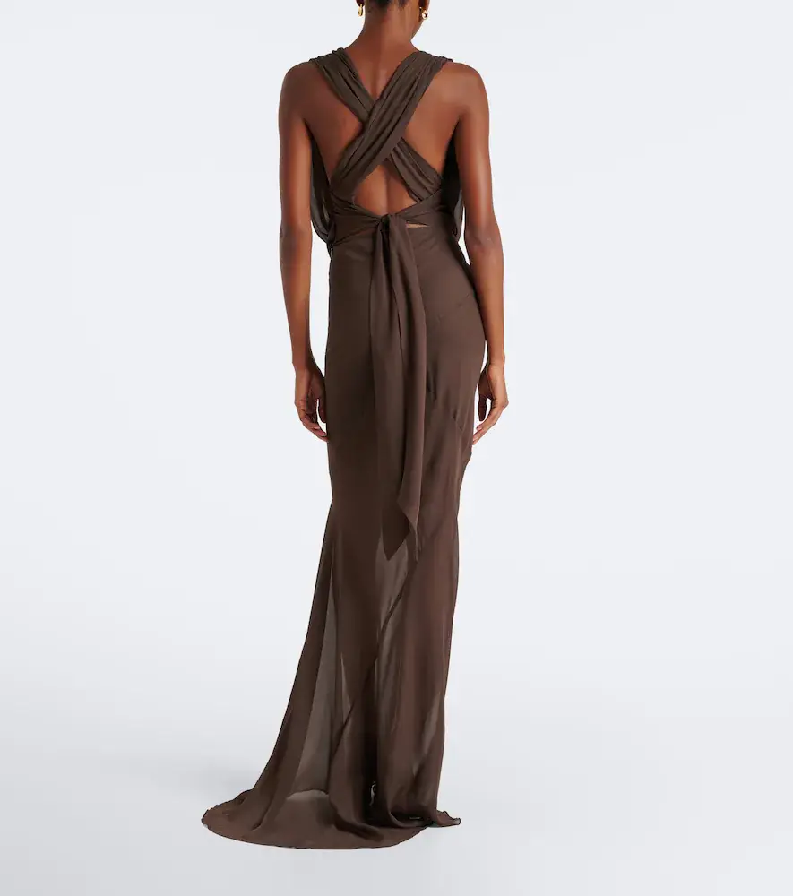 DE LA VALI Oryx georgette maxi skirt | Thumbnail 6 DE LA VALI Oryx georgette maxi skirt | Thumbnail 6
