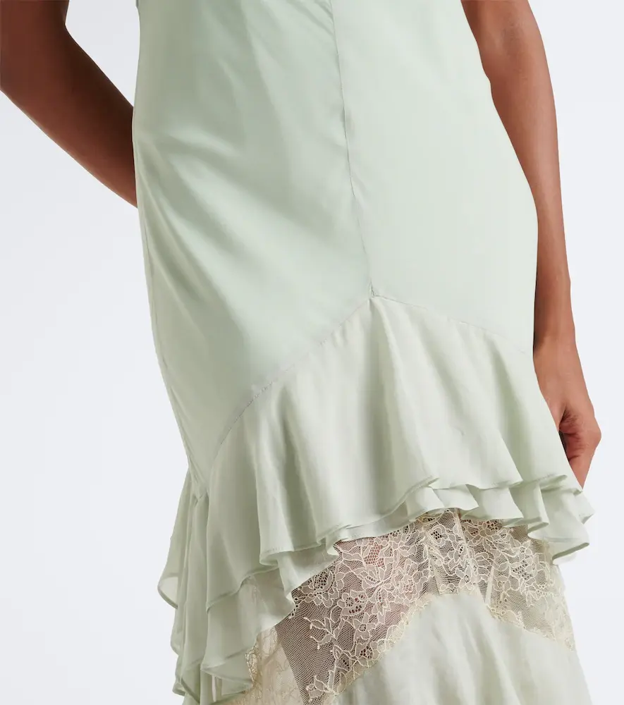 DE LA VALI Auralite lace-paneled tiered gown | Thumbnail 3