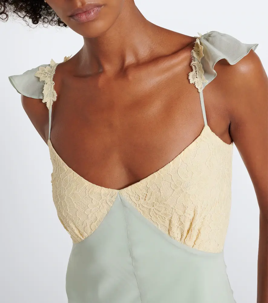 DE LA VALI Auralite lace-paneled tiered gown | Thumbnail 6