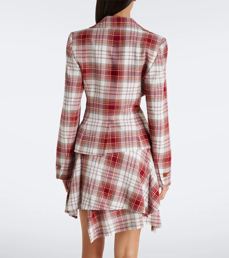 Vivienne Westwood Drunken tartan crêpe blazer | Thumbnail 3 Vivienne Westwood Drunken tartan crêpe blazer | Thumbnail 3