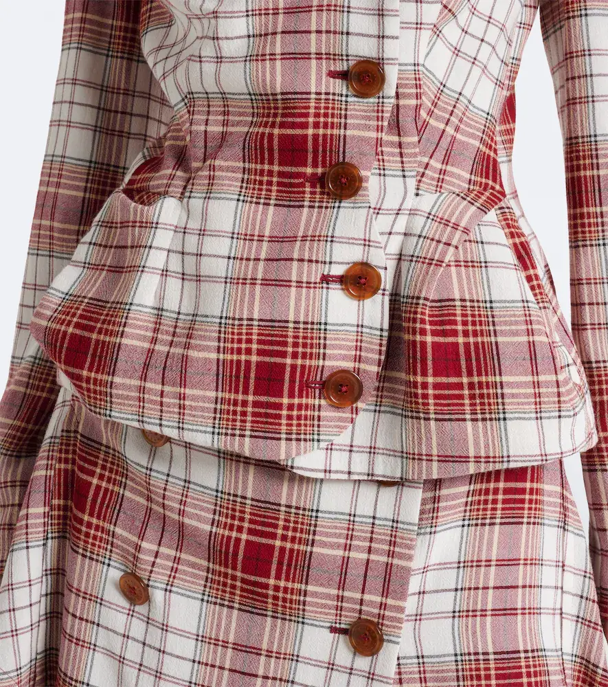 Vivienne Westwood Drunken tartan crêpe blazer | Thumbnail 5 Vivienne Westwood Drunken tartan crêpe blazer | Thumbnail 5