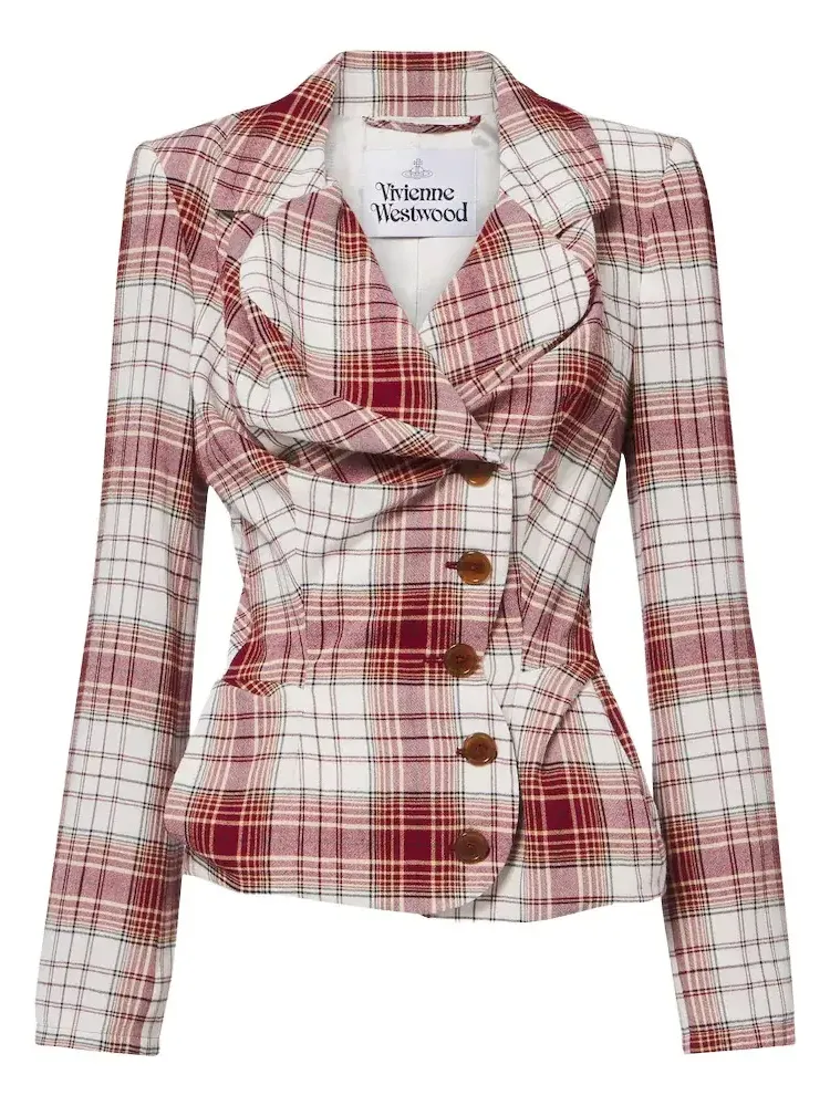 Vivienne Westwood Drunken tartan crêpe blazer