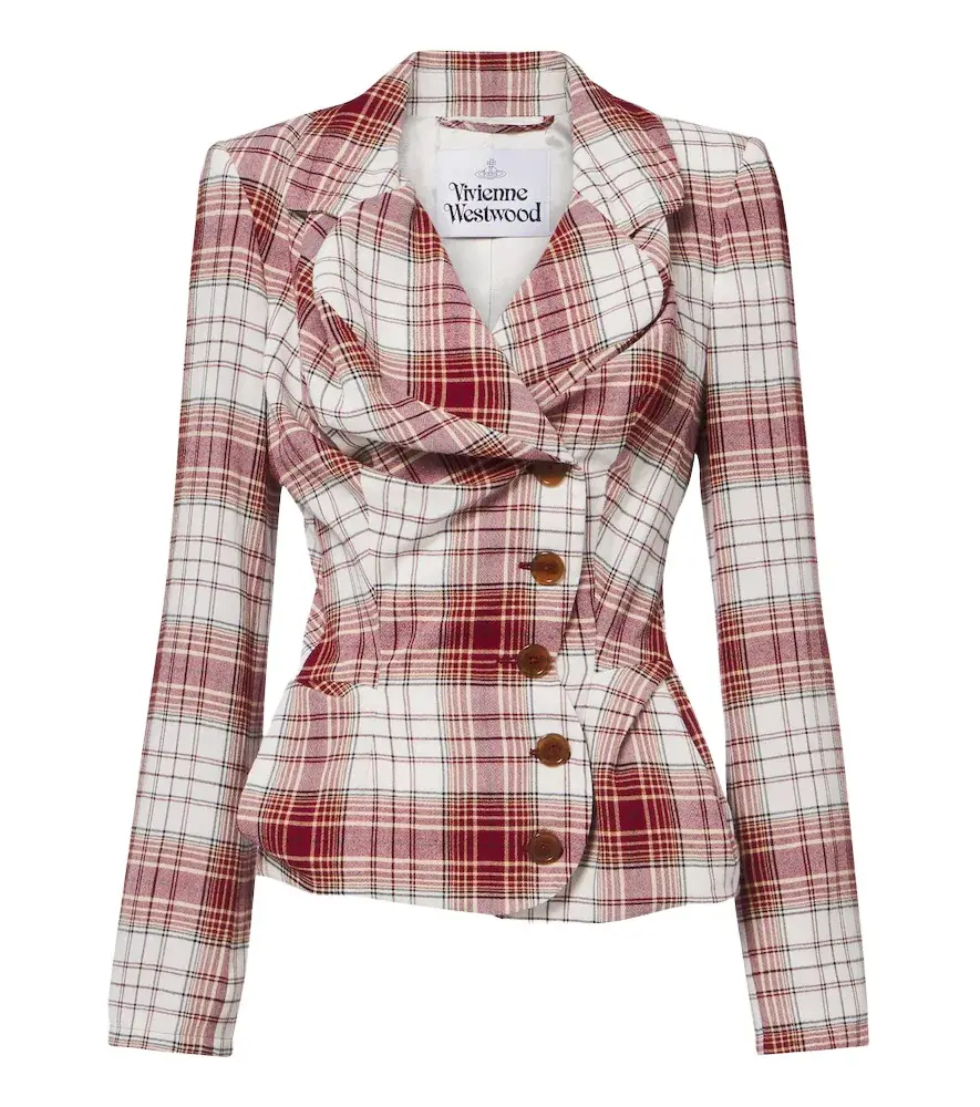 Vivienne Westwood Drunken tartan crêpe blazer