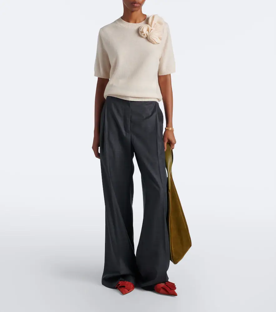Jardin des Orangers Floral-appliqué wool and cashmere sweater | Thumbnail 3 Jardin des Orangers Floral-appliqué wool and cashmere sweater | Thumbnail 3