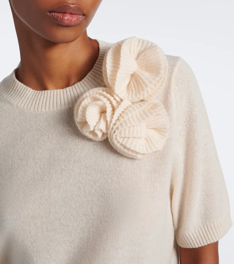 Jardin des Orangers Floral-appliqué wool and cashmere sweater | Thumbnail 5 Jardin des Orangers Floral-appliqué wool and cashmere sweater | Thumbnail 5