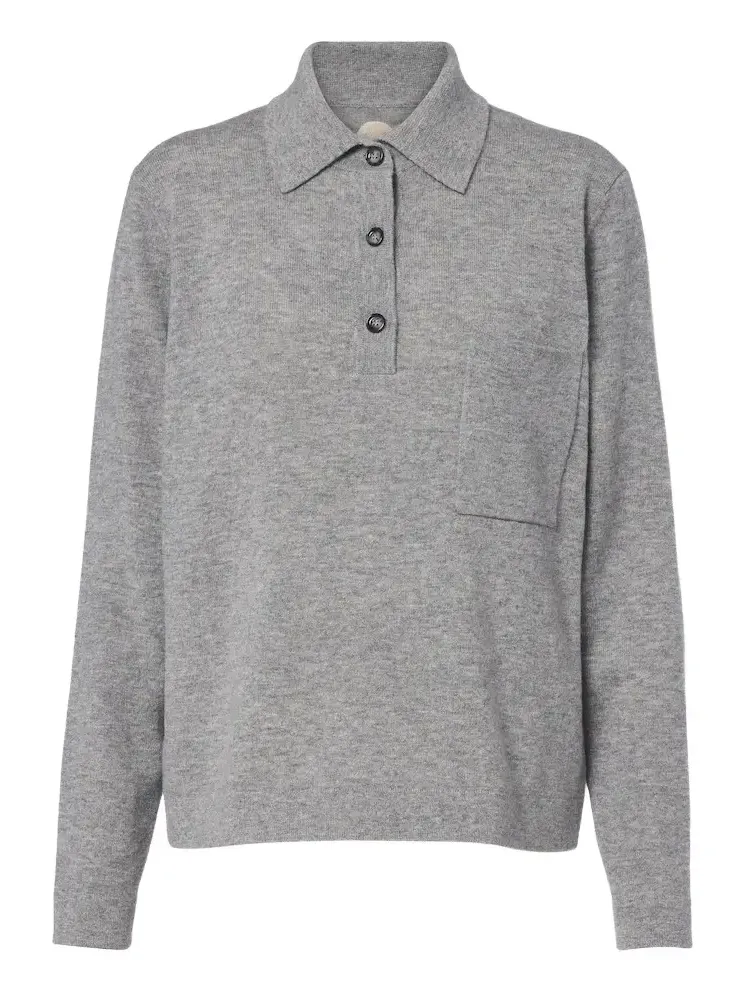 Wool and cashmere polo sweater Wool and cashmere polo sweater