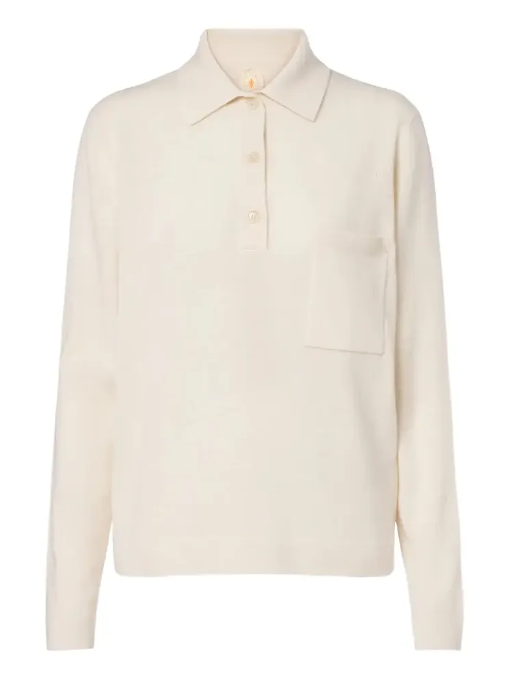 Wool and cashmere polo sweater