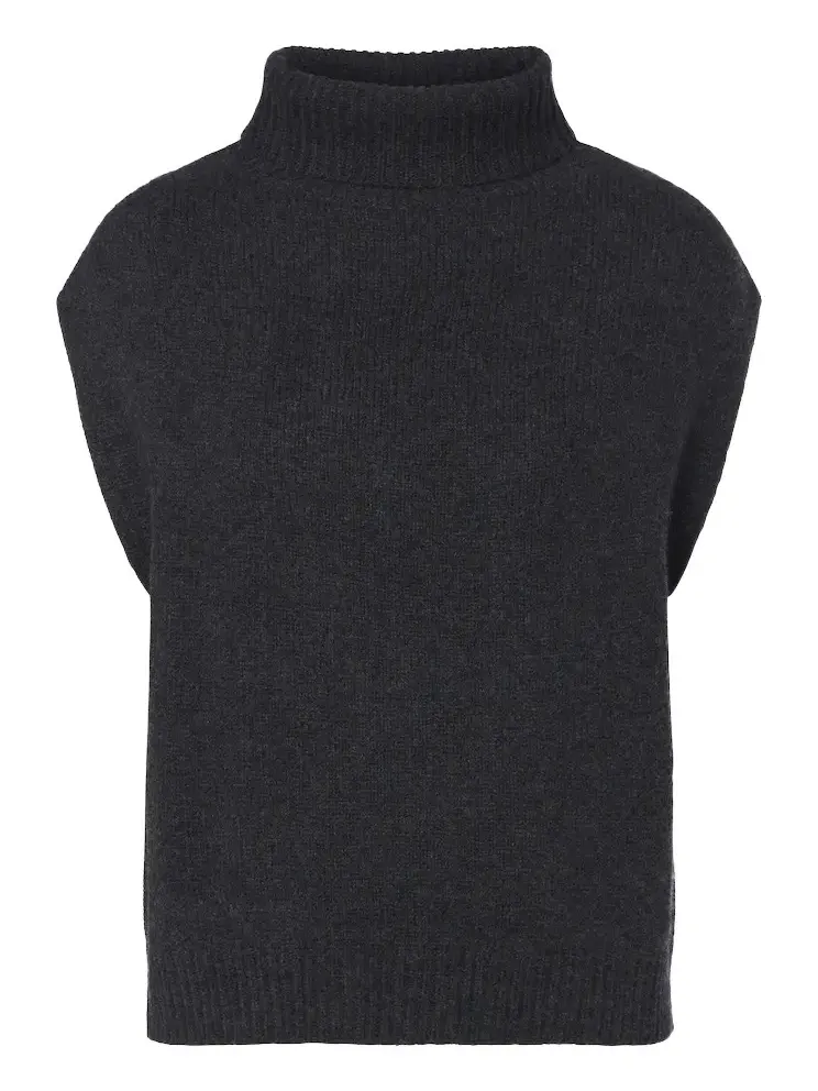 Wool and cashmere turtleneck sweater vest Wool and cashmere turtleneck sweater vest