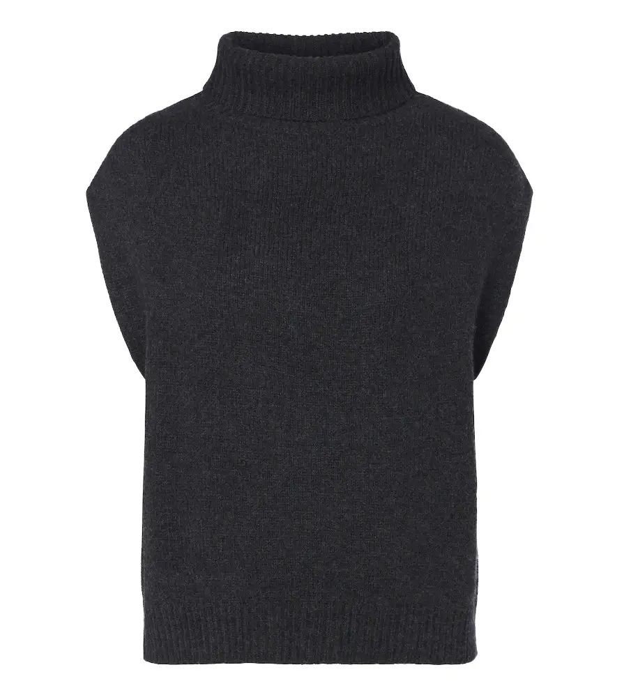 Wool and cashmere turtleneck sweater vest Wool and cashmere turtleneck sweater vest