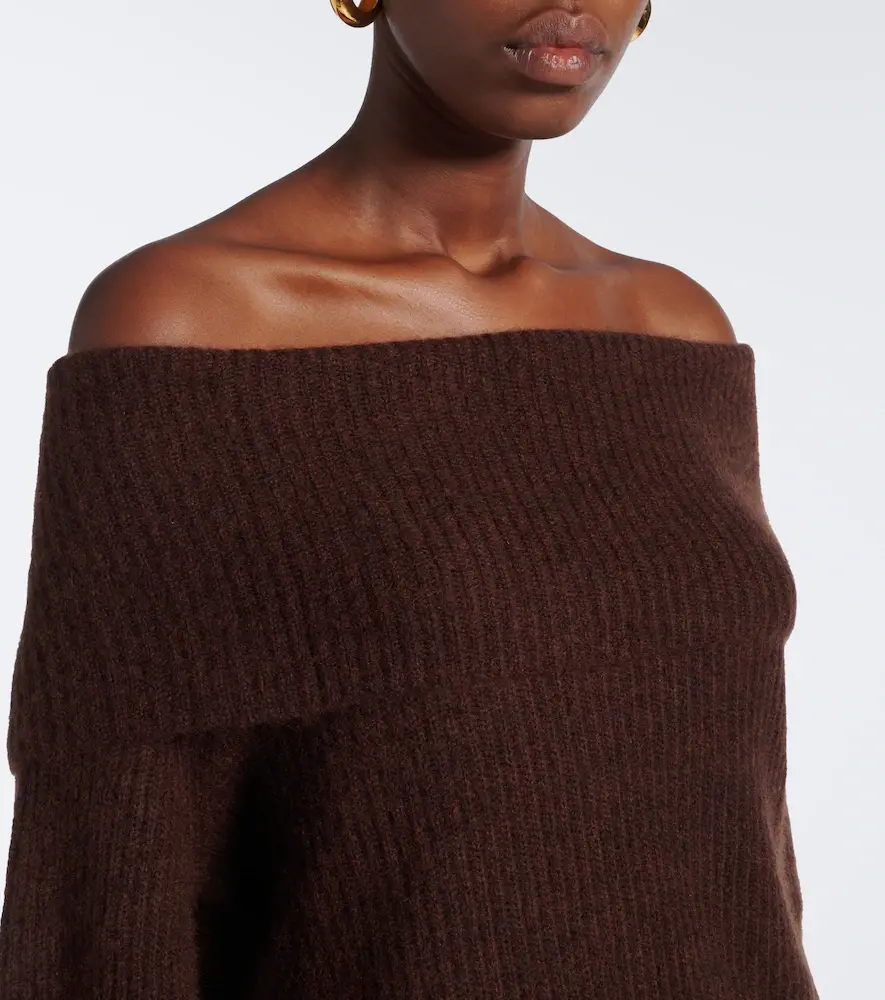 Jardin des Orangers Off-shoulder cashmere and silk sweater | Thumbnail 4 Jardin des Orangers Off-shoulder cashmere and silk sweater | Thumbnail 4