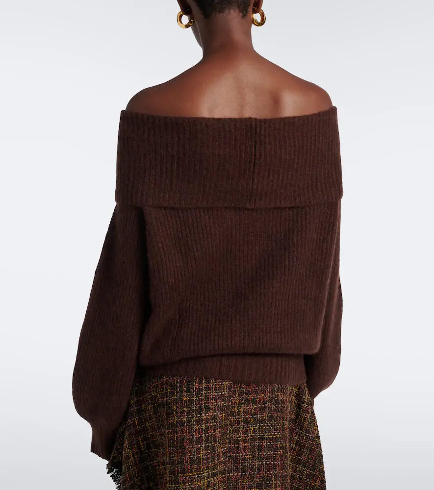 Jardin des Orangers Off-shoulder cashmere and silk sweater | Thumbnail 6 Jardin des Orangers Off-shoulder cashmere and silk sweater | Thumbnail 6