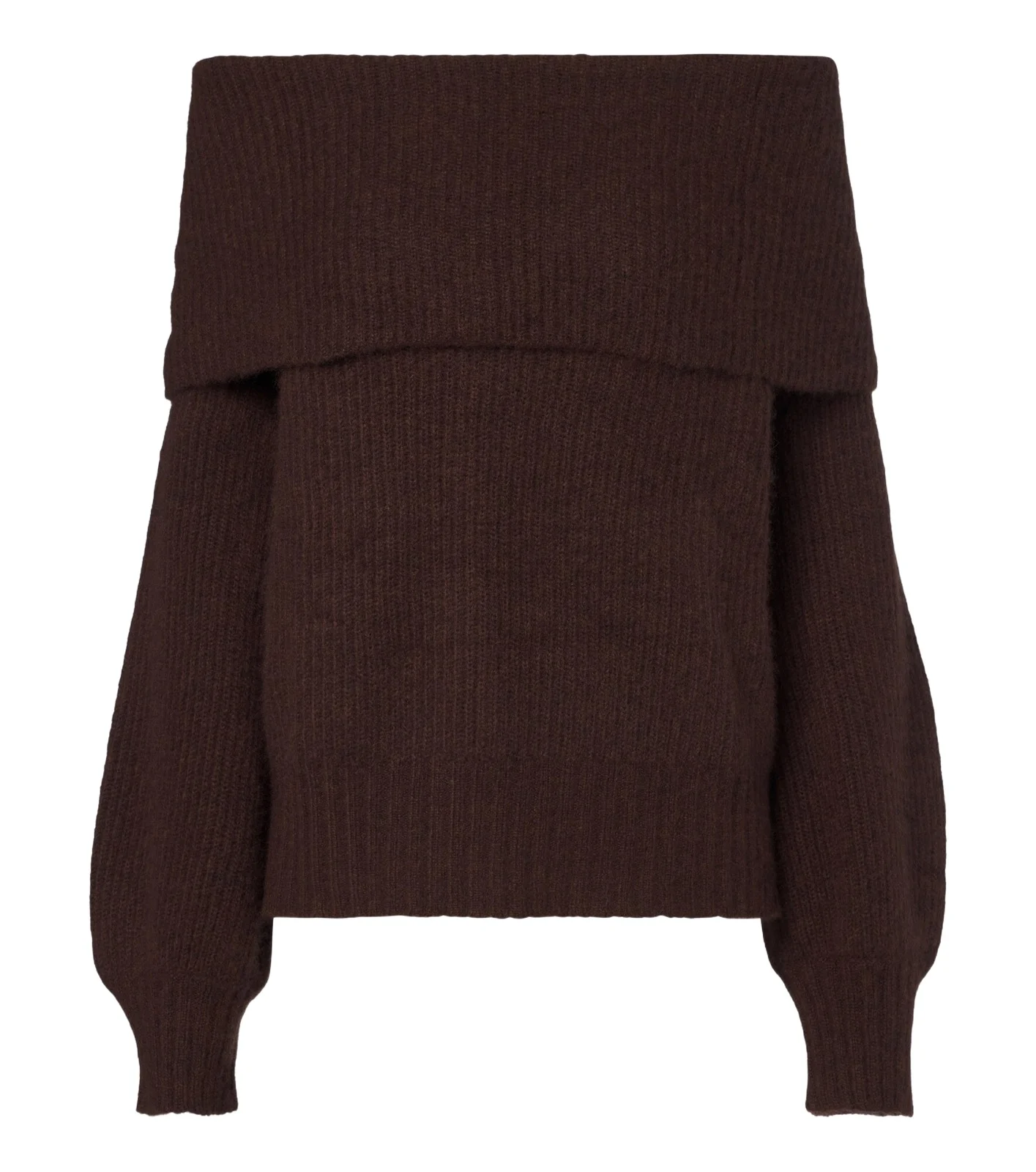 Off-shoulder cashmere and silk sweater Off-shoulder cashmere and silk sweater
