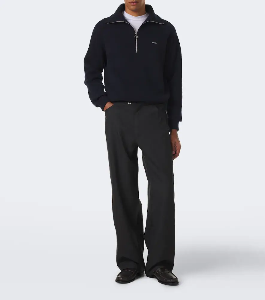 Prada Wool and cashmere half-zip sweater | Thumbnail 5