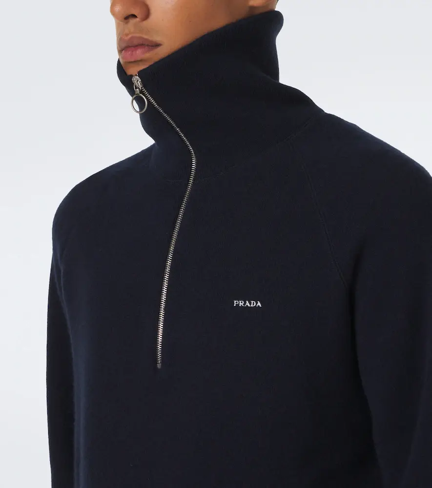 Prada Wool and cashmere half-zip sweater | Thumbnail 7